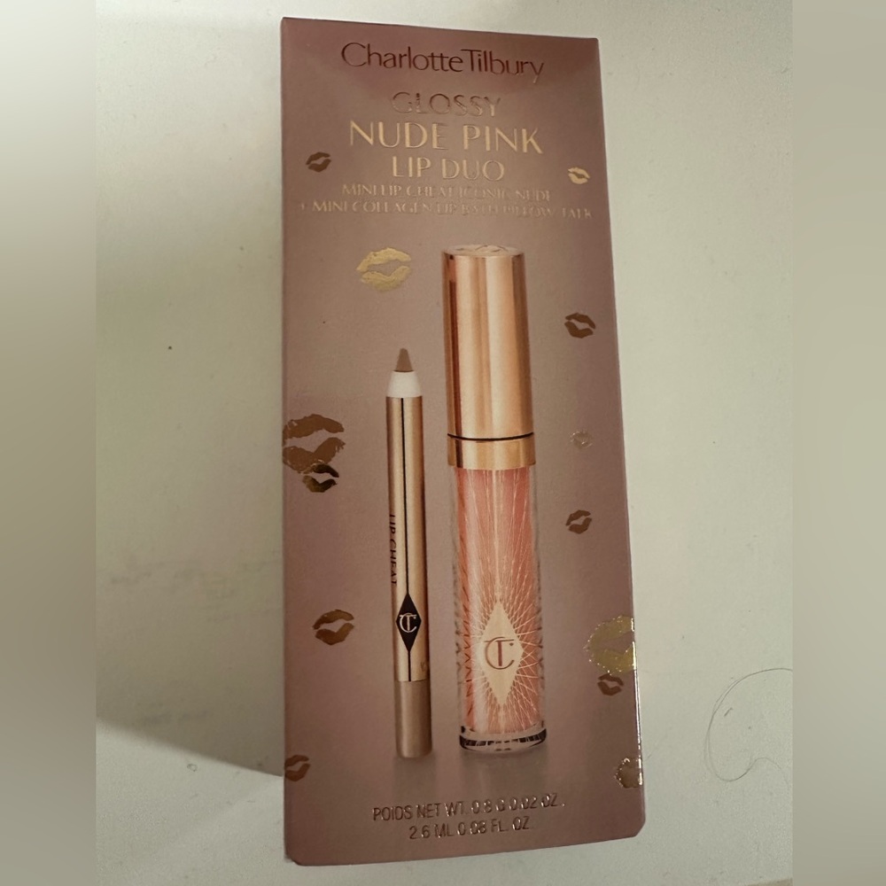 Charlotte Tilbury Lip Duo - pillow talk lipgloss & iconic nude lip liner